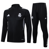 2025-26 Kids Real Madrid Jacket Black  Training Suit