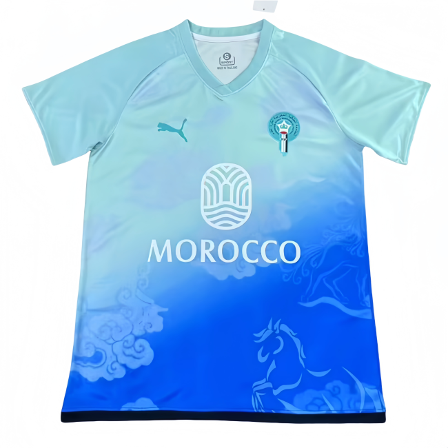 2025-26  Mens Morocco blue  soccer Jersey