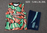 2024/25 Mens Arsenal Red Green Vest Training Short Suit