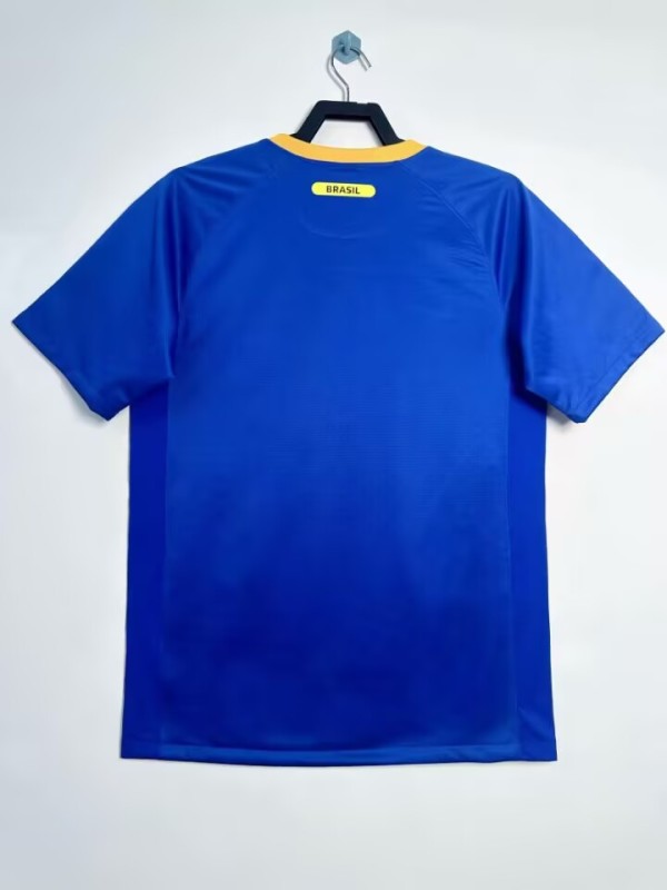 2010 Mens Retro Brazil blue  Away Soccer Jersey