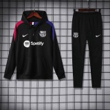 2024/25  Mens Barcelona Hoodie Sweatshirt + Pants Training Suit  black