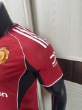 2025-26  Mens Manchester United home  red  Player version Soccer Jersey