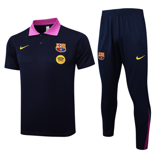 2025-26 Mens Barcelona Upper Blue polo Training Suit