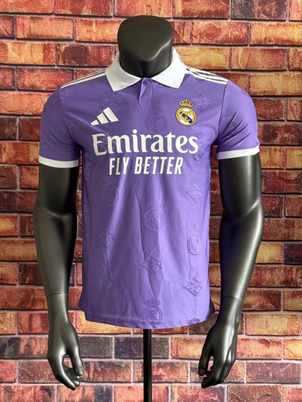 2025-26 Mens Real Madrid Purple Player version soccer jersey