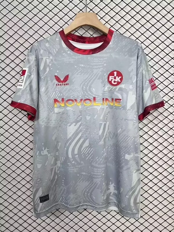 2025-26 Mens Kaiserslautern  light gray  away soccer jersey