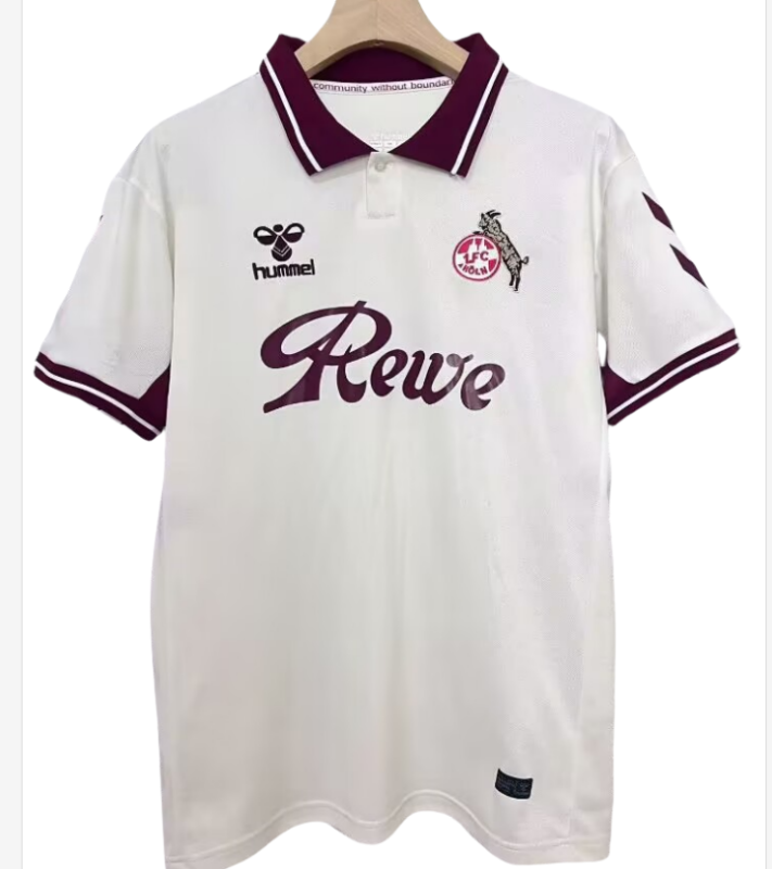 2025-26 Mens FC Koln white  anniversary edition soccer jersey