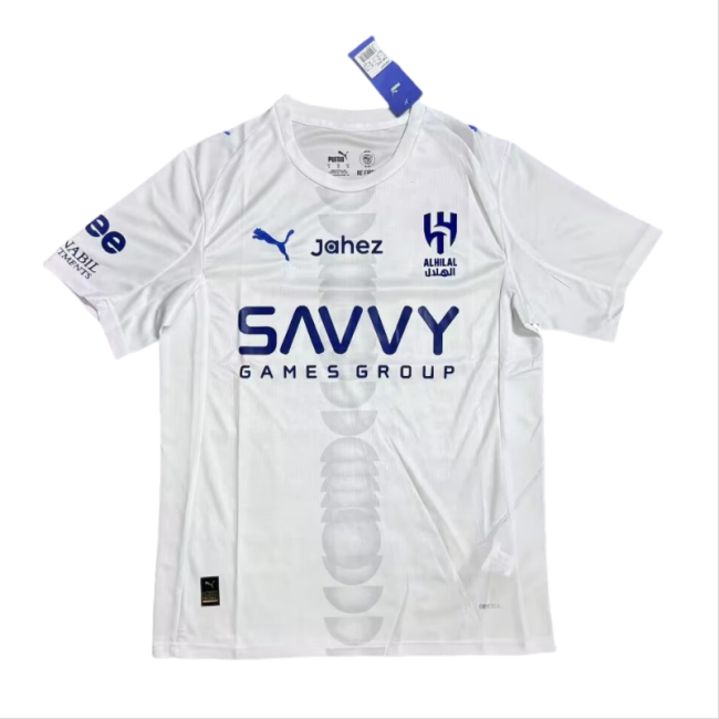 2025-26 Mens   Al-Hilal away white soccer jersey