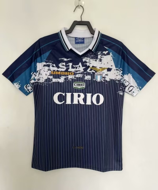 1996-97 Lazio away black Retro Soccer Jersey
