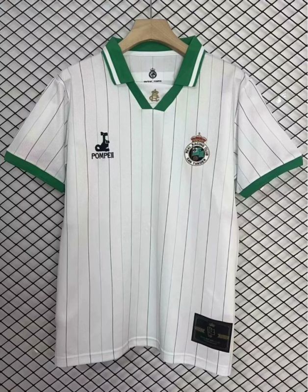2025-26 Mens Racing de Santander  white 112th anniversary Soccer Jersey