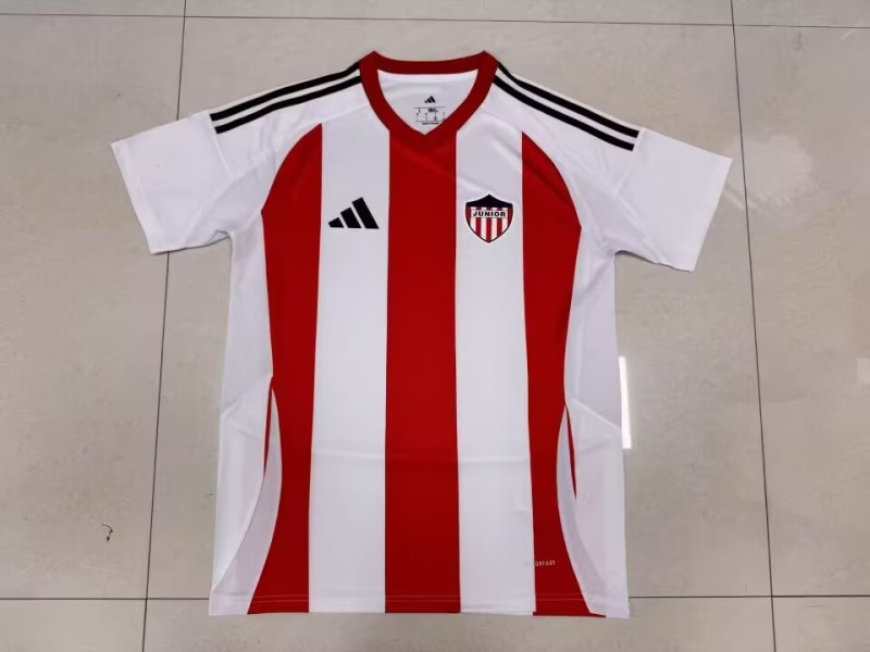 2025-26 Mens  Sharks FC home Red and White soccer jersey 