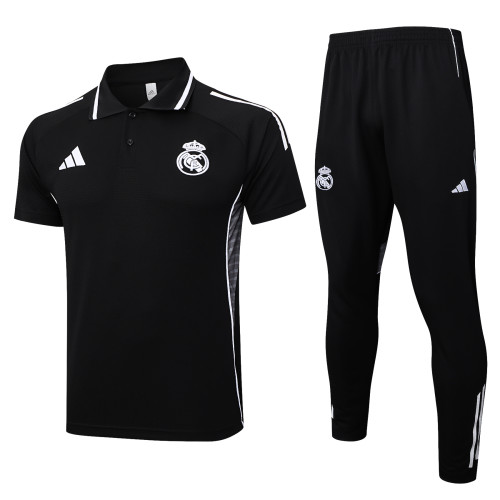 2025-26 Mens Real Madrid black  traning suit