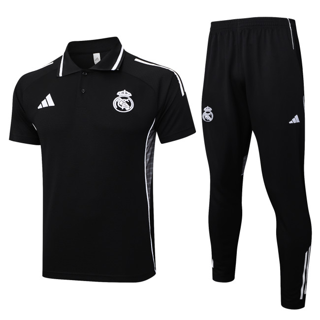 2025-26 Mens Real Madrid black  traning suit