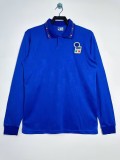 1994 Mens  Italy Home Retro blue Long Sleeve Soccer Jersey