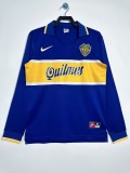 1996-97  Mens Boca Juniors blue  Home Retro  Long Sleeve  Soccer Jersey