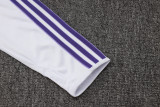 2024/25 Mens Real  Madrid white Retro version Half-pull Training Suit