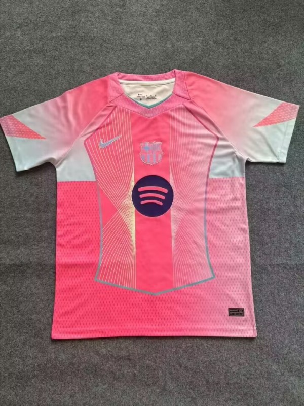 2025-26 Mens Barcelona pink Special Edition  soccer Jersey