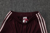 2024-25  Mens Bayern Munich Deep jujube red Half-pull Training Suit