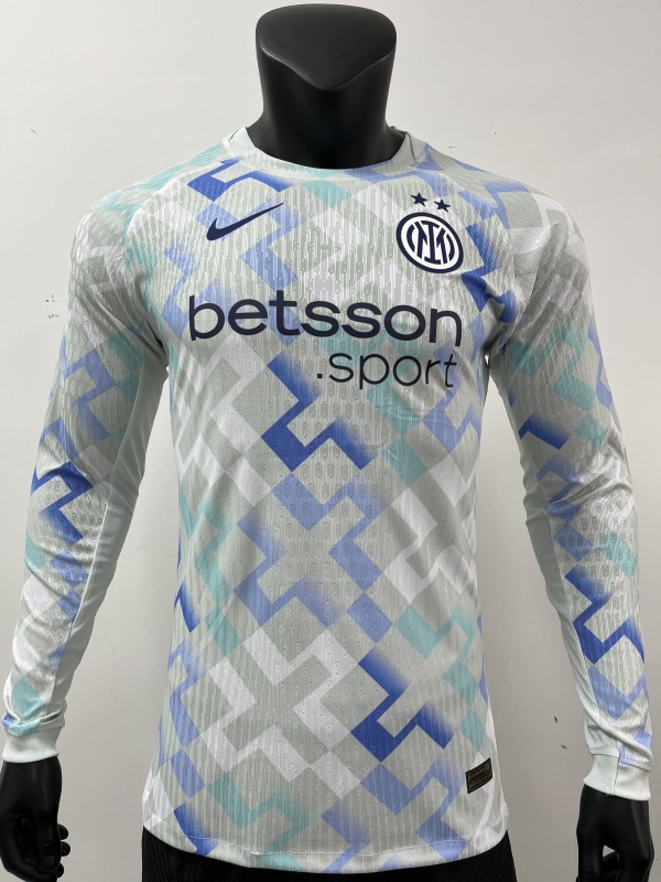 2025-26 Mens Inter Milan  Player Version  away Long sleeve  Jersey