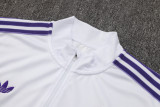 2024/25 Mens Real  Madrid white Retro version Half-pull Training Suit