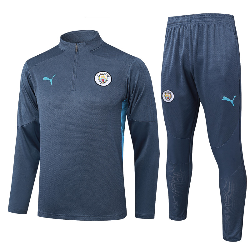 2024-25  Mens Manchester City Grey Player Edition  Half-pull Tracksuit suit
