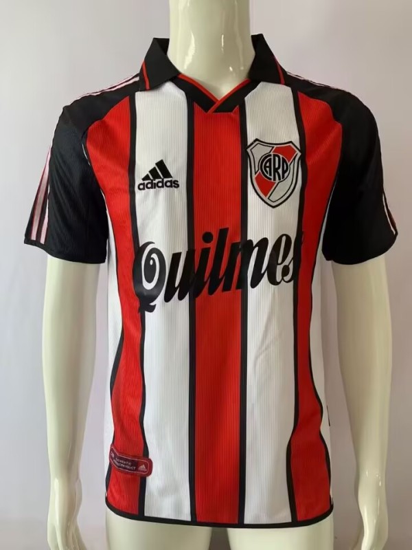 2001 Mens River Plate  away  Retro Soccer Jersey