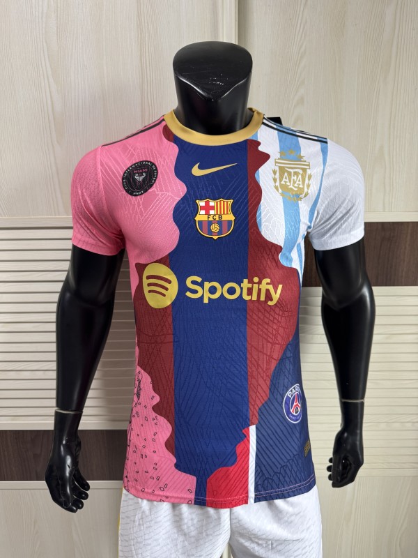 2025-26 Mens Barcelona Player Messi commemorative edition  soccer Jersey