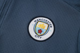2024-25  Mens Manchester City Grey Player Edition  Half-pull Tracksuit suit