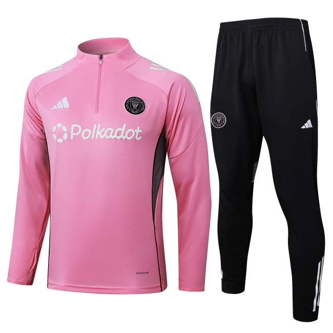 2025-26 Mens  Inter Miami pink Half-pull  Training Suit