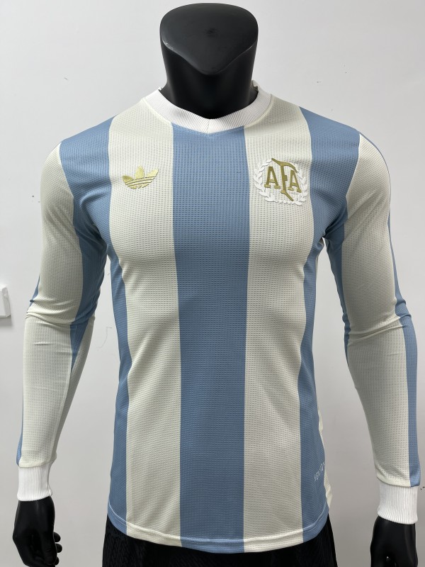 2025-26 Mens  Argentina 50th anniversary  Long Sleeve Player Version Soccer Jersey