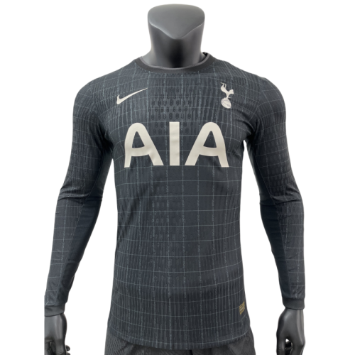 2025-26 Mens Tottenham Hotspur grey  Player  home Long Sleeve   Soccer Jersey