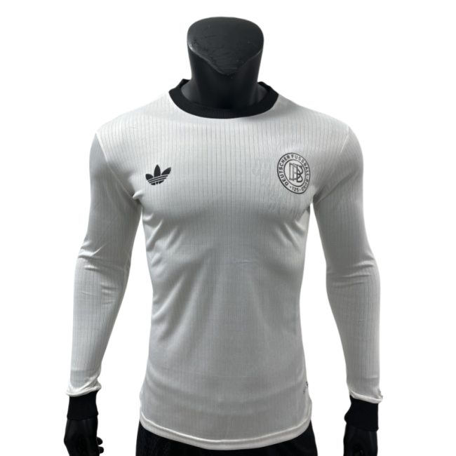 2025-26 Mens Germany Player 125th Anniversary white Long Sleeve Soccer Jersey