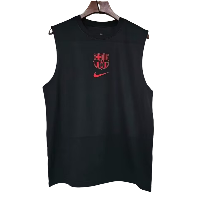 2025-26  Mens Barcelona black vest soccer  jersey