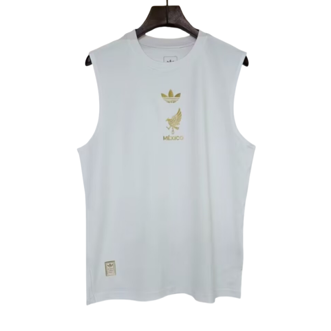 2025-26 Mens Mexico white  vest  Training Soccer Jersey
