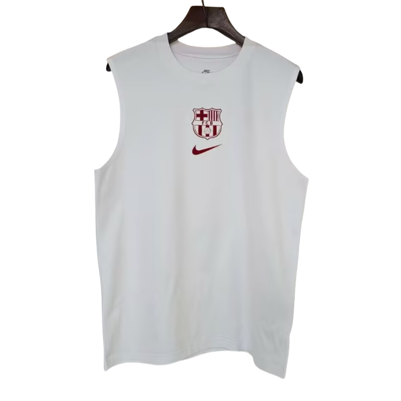 2025-26  Mens Barcelona white vest soccer  jersey