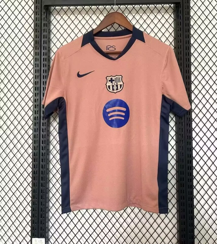 2025-26 Mens Barcelona orange Third away  soccer Jersey