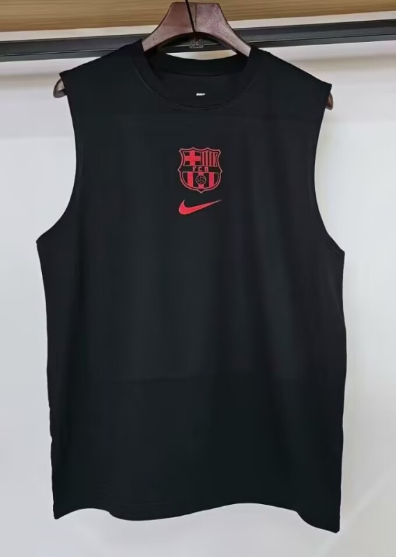 2025-26  Mens Barcelona black vest soccer  jersey