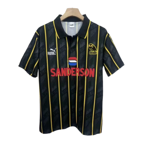 1993 Mens Wednesday F.C. away  Retro black soccer jerser