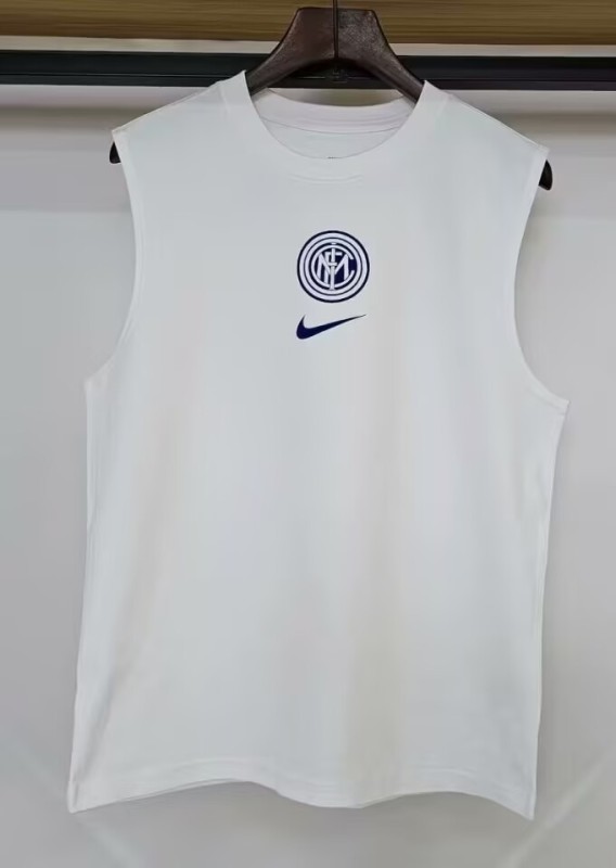 2025-26 Mens Inter Milan white  vest Training Soccer Jersey