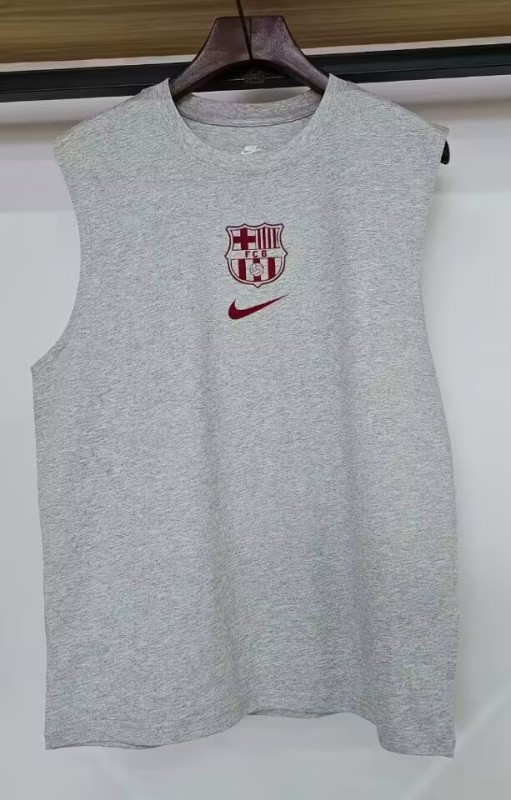 2025-26  Mens Barcelona grey vest soccer  jersey