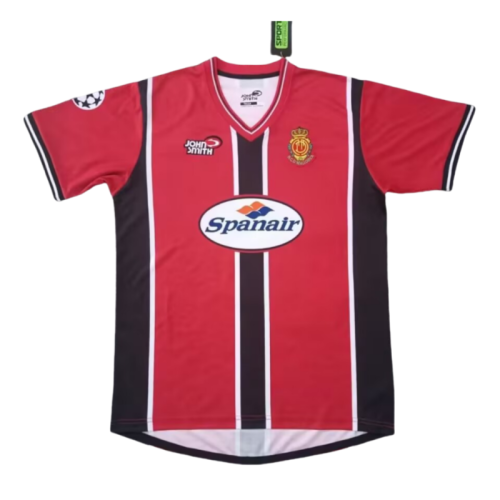 2001-02 Mens Mallorca home red  Retro soccer jersey