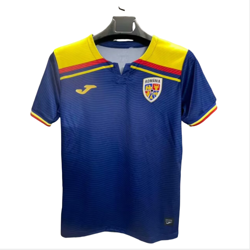 2025-26 Mens Romania blue Third away  Fans Soccer Jersey