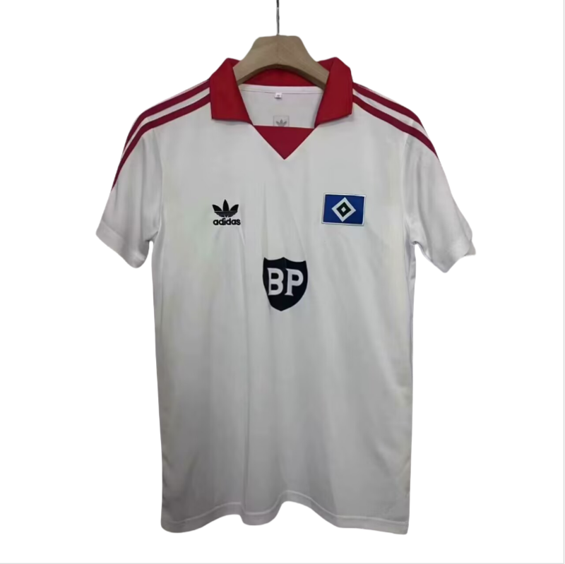 1980-81  Retro Hamburg SV white Home Fans Soccer Jersey