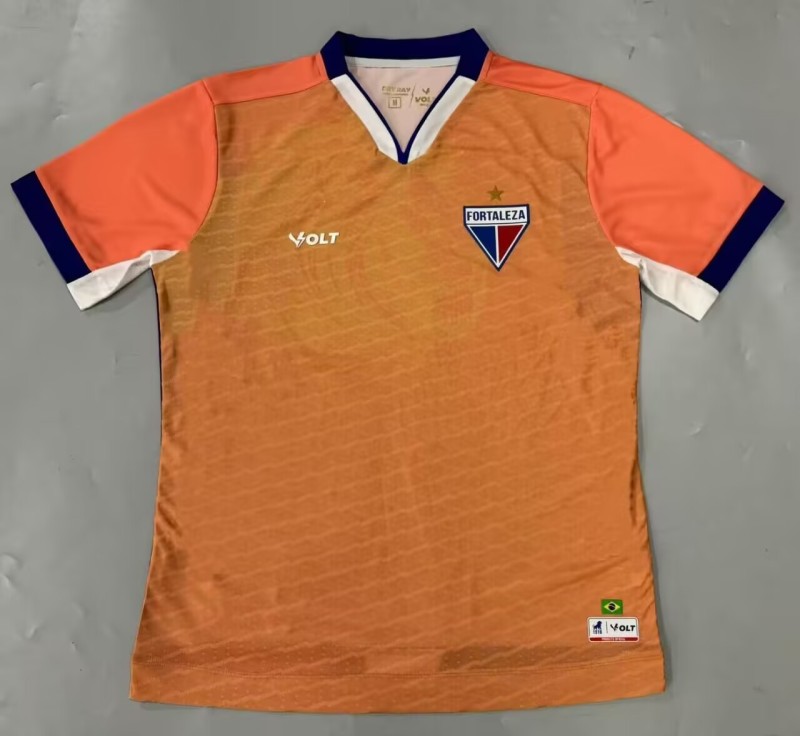 2025-26Mens Fortaleza orange  goalkeeper Soccer Jersey