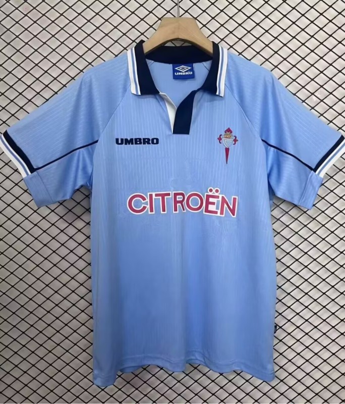 1997-98 Mens Celta black home Retro  Soccer Jersey