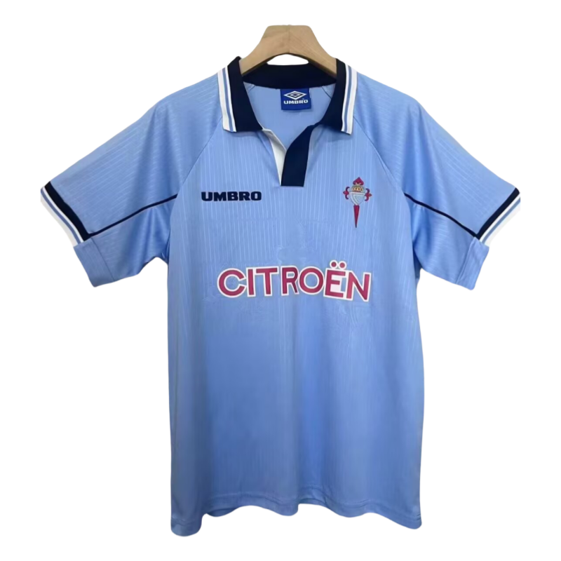 1997-98 Mens Celta black home Retro  Soccer Jersey