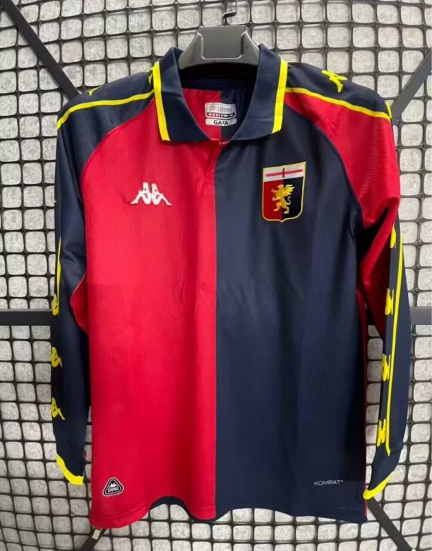 1997-98 Mens Genoa away Long sleeve Soccer Jersey