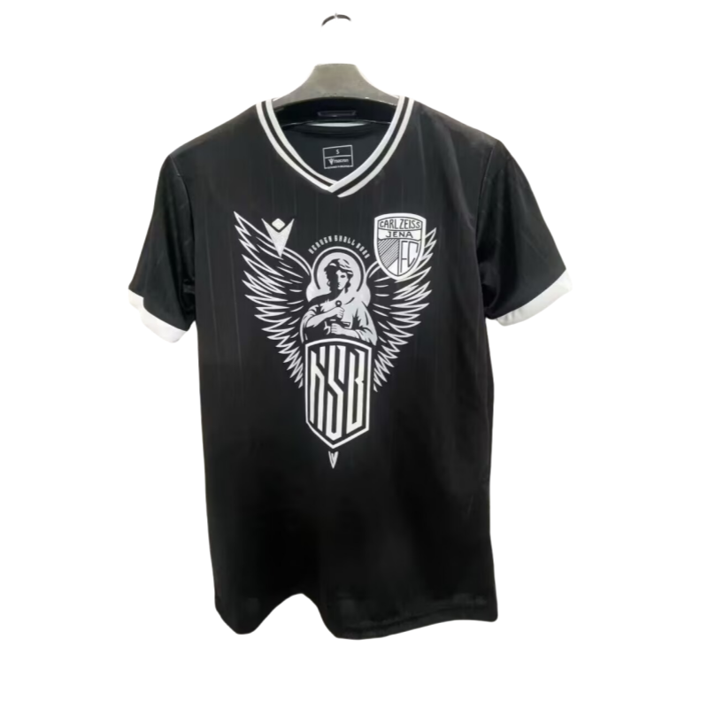 2025-26  Mens FC Carl Zeiss Jena black soccer jersey