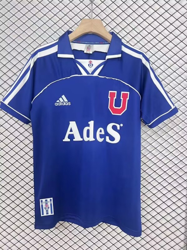 1999-2000 Mens Universidad De Chile blue Home Retro Soccer Jersey