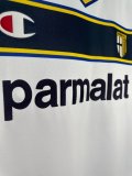 2002-03Mens  Parma Calcio  white  Retro away  Jersey Long Sleeve