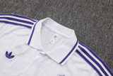 2025-26 Mens Real Madrid Polo  white Retro version Short traning suit
